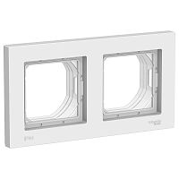 Рамка 2 поста ATLASDESIGN, белый | код. ATN440102 | Schneider Electric