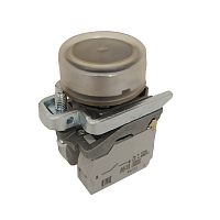 Нажимная кнопка (кнопочный выключатель/переключатель) в сборе КМЕ4210мС-черный-1но+0нз-цилиндр-IP65 | код 284284| КЭАЗ