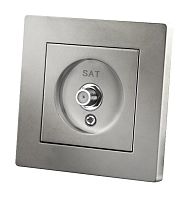 Розетка SAT (F-разъем) 0-2400МГц серебр. металлик Сенеж TDM | код SQ1816-0250 | TDM