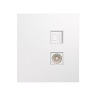 Розетка STRONG компьютерная RJ45 кат6 + TV с/у жемчуг KRANZ | код KR-78-0722-4 | KRANZ