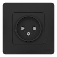 Розетка BLANCA, скрытый монтаж, со шторками, антрацит | код. BLNRS000116 | Schneider Electric