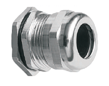 Кабельный ввод (сальник) латунный никелированный резьба PG13,5, диаметр кабеля 6-12 мм | код PGm-13,5 | ELVERT