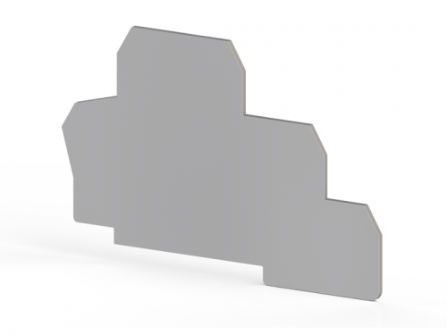 451 329, Концевой сегмент на клеммники 2-х ярусные PUK2T, (серый), NPP PUK2T/NM Серия V0 | код 0.0.0.4.51329 | KLEMSAN