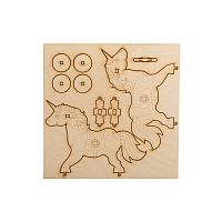 Доска для выжигания REXANT, Единорог на колесиках , 3D модель, 1 шт., пакет | код 12-0935 | REXANT