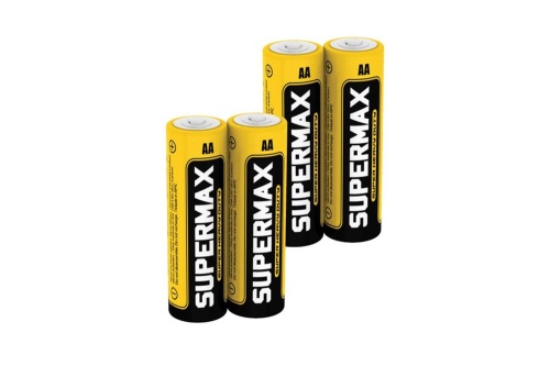 Элемент питания R6 (АА) 1.5V Zinc carbon 2S в шринке Supermax | код SUPR6 | Космос ( упак.30 шт.)