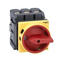 ВЫКЛЮЧАТЕЛЬ-РАЗЪЕДИНИТЕЛЬ 3P 80A С КРАСНОЙ РУКОЯТКОЙ НА ДВЕРЦУ 4 ВИНТАМИ | код MSD80310R | Systeme Electric