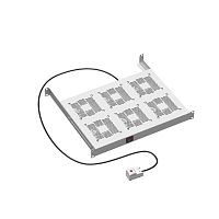 Вентиляторный модуль 19, 6 вентиляторов с термостатом, RAL7035 | код R519VSIT6FT | DKC