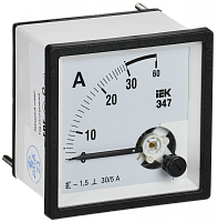 Амперметр Э47 30/5А кл. точн. 1,5 72х72мм IEK | код IPA10-6-0030-E | IEK