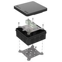 Коробка огнестойкая для о/п двухкомпонентная 60-0303-9005-FR6.0-4 Е15-Е120 RAL9005 100х100х40 (16 шт/кор) Промрукав | код 60-0303-9005-FR6.0-4 | ПРОМРУКАВ