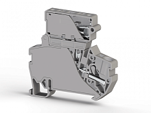 307 319, Клеммник пруж.быстрозажимной (Push in) с держ.предохр.(6,3х31,75), 4 мм.кв., (серый), PYK 4I (6,3x31,75) | код 0.0.0.3.07319 | KLEMSAN