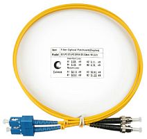 Cabeus FOP(d)-9-SC-ST-2m Шнур оптический duplex SC-ST 9/125 sm 2м LSZH | код 7544c | Cabeus
