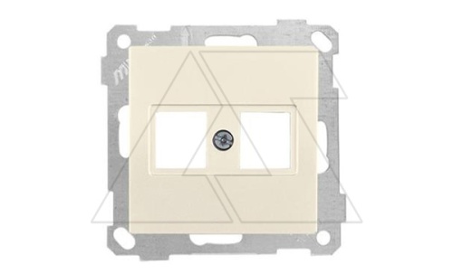 21 - Адаптер для разъемов Keystone, двойной, сл.кость | код 2100-137-0102 | Mutlusan