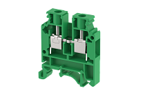 Клемма проходная винтовая 6 мм2, на 2 подключения, зеленая KUT6N(GR) | код 1104010003 | Elmex