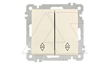 21 - Переключатель двухклавишный, пруж. зажимы, сл.кость | код 2100-404-0102 | Mutlusan