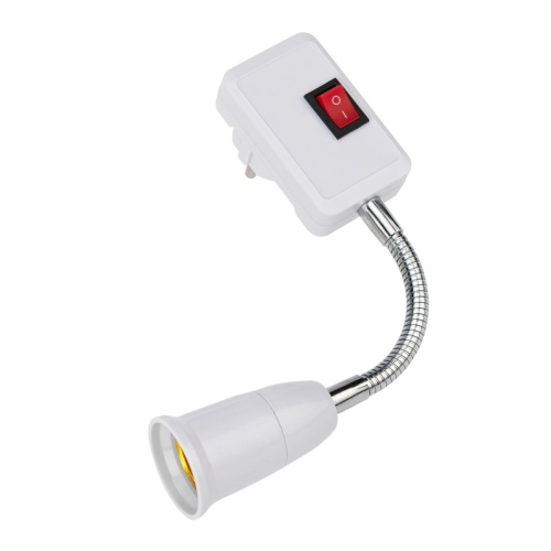 Переходник-светильник для крепления в штепсельной сетевой розетке переходник цокольный гибкий 220В-Е27 150 мм с выключателем REXANT | код 80-1194 | REXANT Переходник-светильник для крепления в штепсельной сетевой розетке переходник цокольный гибкий 220В-Е27 150 мм с выключателем REXANT | код 80-1194 | REXANT