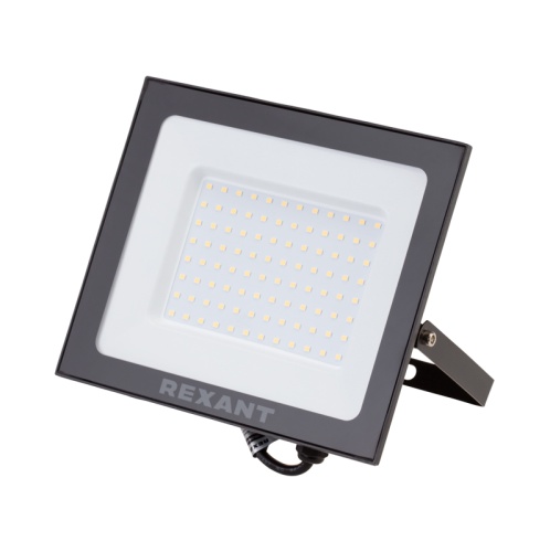 Прожектор REXANT СДО 100 Вт 8000 Лм 4000 K черный корпус | код 605-034 | REXANT
