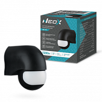 Датчик движения инфракрасный ДД 10Ч 1200Вт 180 гр. 12м IP44 черный NEOX | код 4690612052212 | NEOX