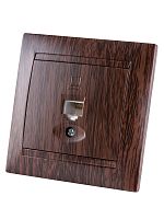 Розетка компьютерная RJ45 венге Лама TDM | код SQ1815-0416 | TDM
