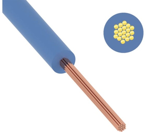 Провод силовой ПуВнг (А)-LS 1х6 синий бухта однопроволочный | код 0760103000 | Алюр