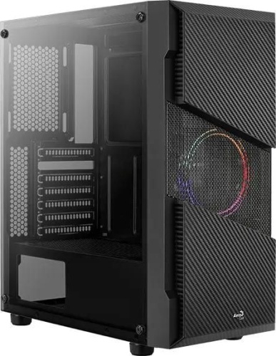 Корпус Aerocool Menace Saturn FRGB-G-BK-v1 черный без БП ATX 7x120mm 2x140mm 2xUSB3.0 audio bott PSU | код 1217779 | AEROCOOL