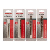 Набор сверл по металлу Токарь Mini (P6M5K5) диаметр 3-4-5-6 мм (4 шт.) REXANT | код 91-0590 | REXANT