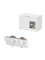 Светильник встраиваемый карданный Фокус-1 LED CSL-01-2x11-WW 22 Вт, 35°, 3000 К, 80 Ra, IP20, TDM | код SQ0369-0411 | TDM