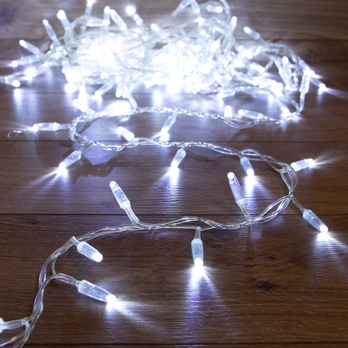 Гирлянда Кластер 10 м, прозрачный ПВХ IP65, 200 LED, белый, соединяется | код 303-635 | NEON-NIGHT Гирлянда Кластер 10 м, прозрачный ПВХ IP65, 200 LED, белый, соединяется | код 303-635 | NEON-NIGHT