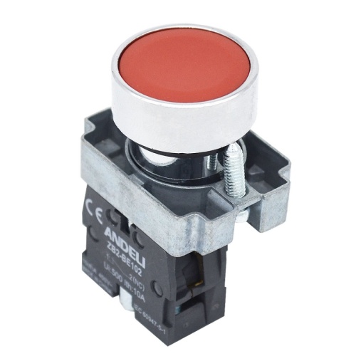 Кнопка XB2-BА42 без подсветки красный 1НЗ (ANDELI) | код ADL10-055 | ANDELI Кнопка XB2-BА42 без подсветки красный 1НЗ (ANDELI) | код ADL10-055 | ANDELI