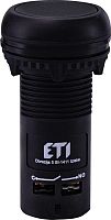 Кнопка монобл. утопл. ECF-11-C (1NO+1NC, черная) | код 004771473 | ETI