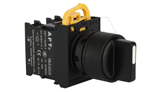 Переключатель PB3E, черный, I->0-II, возврат, 2NO, 6A 230VAC/24VDC, без подсветки, 22mm, IP65 | код PB3E-X30S20S/K00f | АРТ Переключатель PB3E, черный, I->0-II, возврат, 2NO, 6A 230VAC/24VDC, без подсветки, 22mm, IP65 | код PB3E-X30S20S/K00f | АРТ