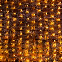 Гирлянда Сеть 2х1,5м, черный ПВХ, 288 LED ТЕПЛЫЙ БЕЛЫЙ | код 215-026 | NEON-NIGHT