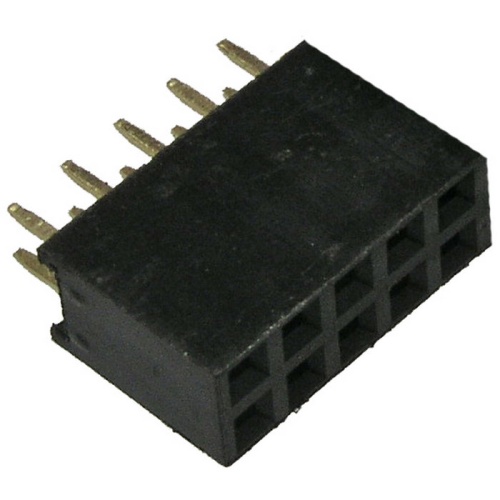 Гнездо для плат 2.54 мм RUICHI PBD 10, 10 контактов | код 62709 | Ruichi