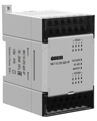 Модуль дискретного ввода-вывода МК110-220.4ДН.4Р | код 60594 | ОВЕН