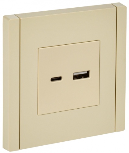 FORTE&PIANO Роз. USB A+C 18Вт FP451 ван. IEK | код FP-U22-018-K10 | IEK