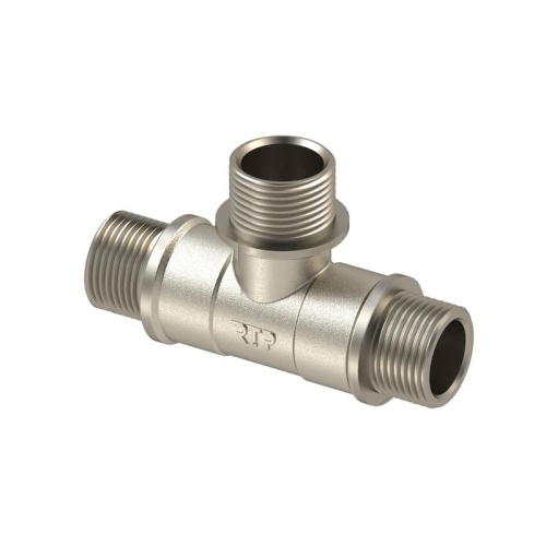 Тройник латунь наружн./наружн./наружн. резьба 1/2дюйм еврослот никель | код 42246 | RTP Тройник латунь наружн./наружн./наружн. резьба 1/2дюйм еврослот никель | код 42246 | RTP