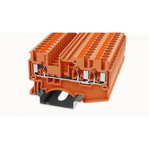 DS2.5-TW-01P-15-00Z(H), Клемма PUSH-IN, 2.5 мм.кв., 3C, оранжевый, шт | код 11040000174 | DEGSON