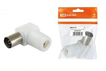 Гнездо TV антенное угл. белое без пайки, инд. упаковка TDM | код SQ1809-0016 | TDM