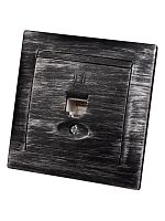 Розетка компьютерная RJ45 старинное серебро Лама TDM | код SQ1815-0657 | TDM