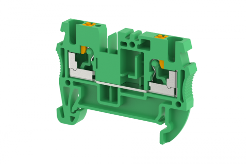 Клемма проходная PUSH-IN 2,5 мм2, на 2 подключения, зеленая PQ2.5-GREEN | код 3102010003 | Elmex