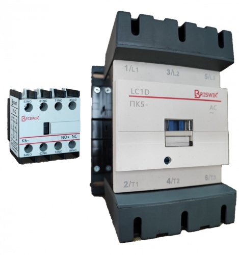 Контактор Briswik ПК5-11542380LC1D 115А 380V/AC 4НО/2НЗ | код LC1D11542Q7.BR | Briswik
