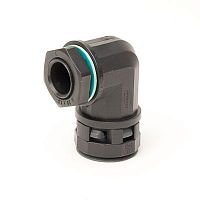 Монтажный комплект муфта 90 грд. труба-коробка DN 23 мм, М25х1,5, полиамид, цвет черный | код PACN23M25N | DKC