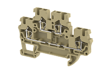 Клемма проходная пружинная 2,5 мм2,двухуровневая, на 2 подключения, хаки SQ2.5-2T-KHAKHI | код 2102020006 | Elmex