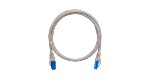 Шнур коммутационный NIKOMAX U/UTP 4 пары, Кат.6 (Класс E), 250МГц, 2хRJ45/8P8C, T568B, заливной, с защитой защелки, многожильный, BC (чистая медь), 24AWG (7х0,205мм), LSZH нг(А)-HFLTx, серый, 10м | код NMC-PC4UE55B-100-C-GY | NIKOMAX