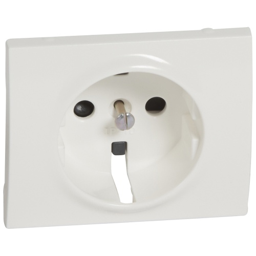 Лицевая панель - Galea Life - для розетки 2К+З - с защитными шторками - White | код 777021 | Legrand