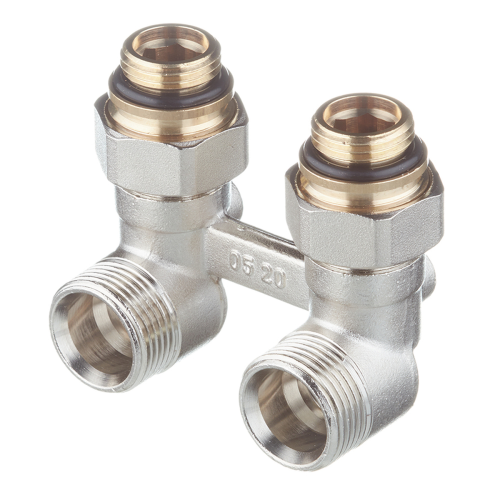 Узел нижнего подключения радиатора G1/2 х G3/4, угловой | код 12407371001 | REHAU Узел нижнего подключения радиатора G1/2 х G3/4, угловой | код 12407371001 | REHAU