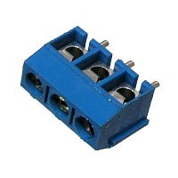 Клеммная колодка винтовая RUICHI XY301V-A-3P на 3 клеммы M2.5, шаг 5 мм, 17.5 А, 24-14 AWG | код 64443 | Ruichi