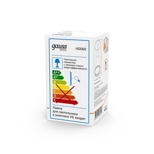 Светильник Basic накладной под лампу GU10 бел. GAUSS HD060 фото 5 Светильник Basic накладной под лампу GU10 бел. GAUSS HD060 фото 5