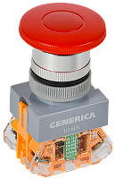 Кнопка D7-MZS Грибок d=22мм 1з+1р с фикс. кр. GENERICA | код BBG50-11MZS-3-21-K04-G | GENERICA by IEK