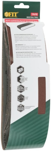 Лента шлифовальная бесконечные водостойкие на тканевой основе (уп.5шт) 75х533мм Р 180 FIT 39698 фото 3 Лента шлифовальная бесконечные водостойкие на тканевой основе (уп.5шт) 75х533мм Р 180 FIT 39698 фото 3