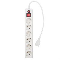 Сетевой фильтр Гарнизон ЕНW-0 0,5 м 6 розеток белый. для UPS | код EHW-0 | Гарнизон
